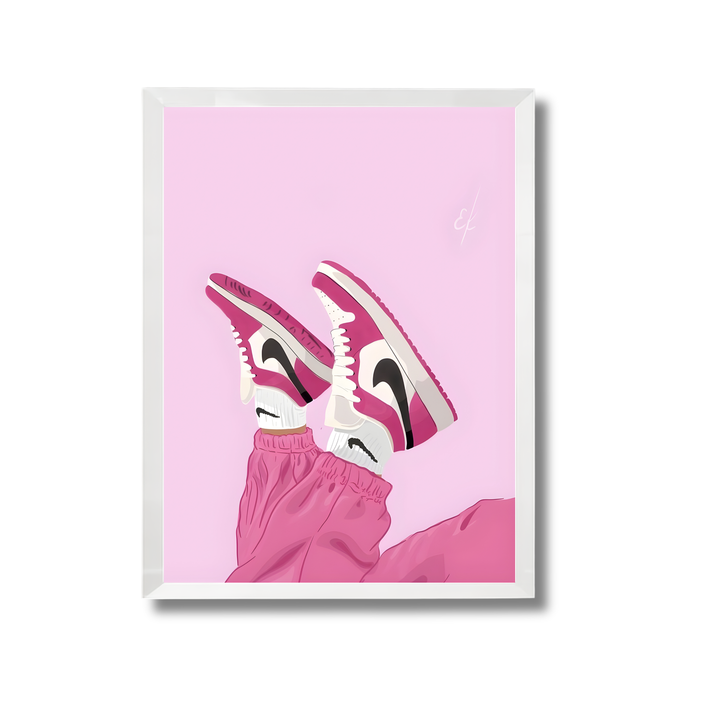 Pink Nike Shoes Girly Poster #474