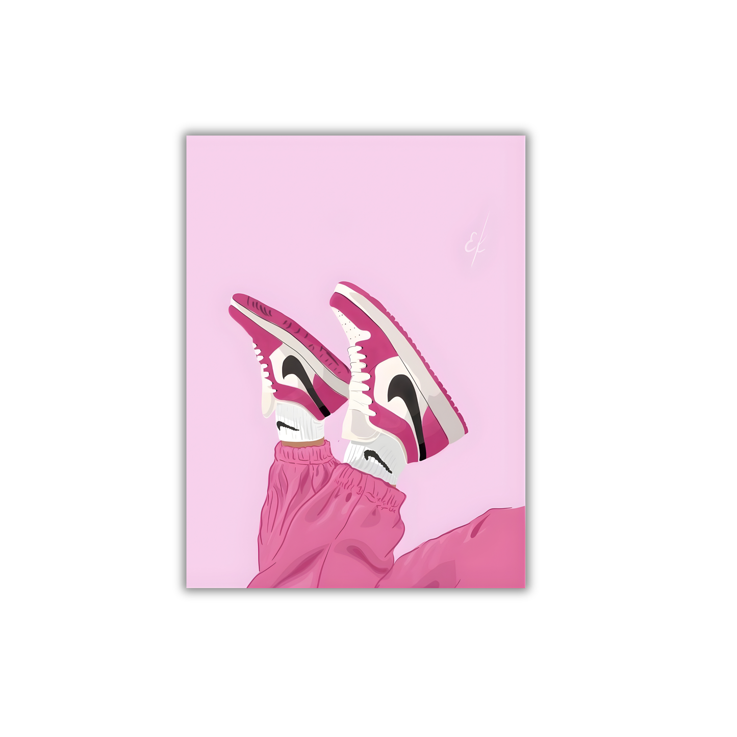 Pink Nike Shoes Girly Poster #474
