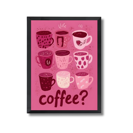 Coffee Pink Girly Poster #475