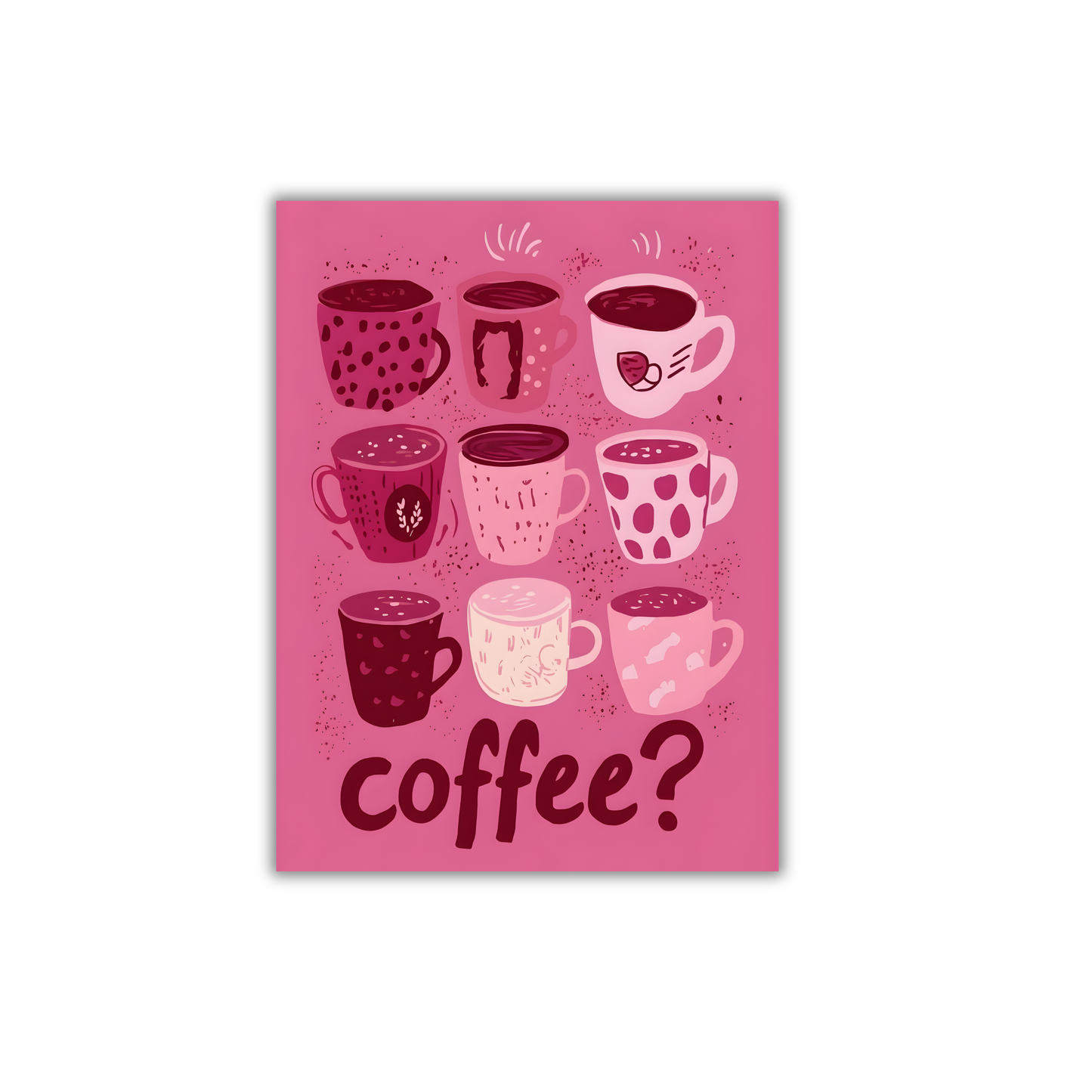Coffee Pink Girly Poster #475