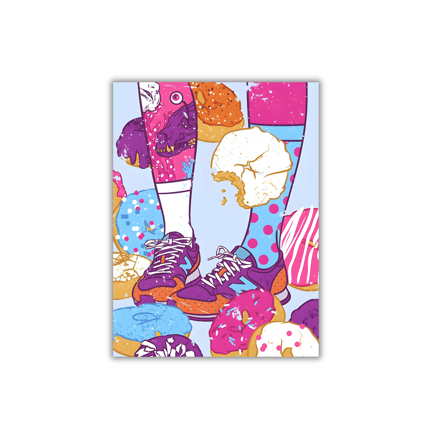 Don't step over donuts Girly Poster #481