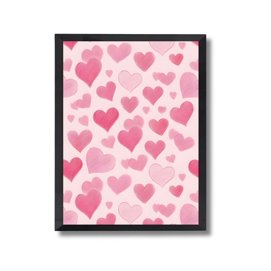 Pink Hearts Girly Poster #487