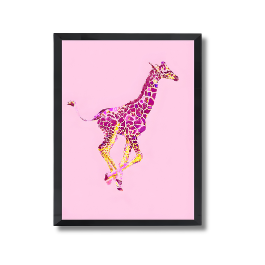 Pink Baby Giraffe Girly Poster #488