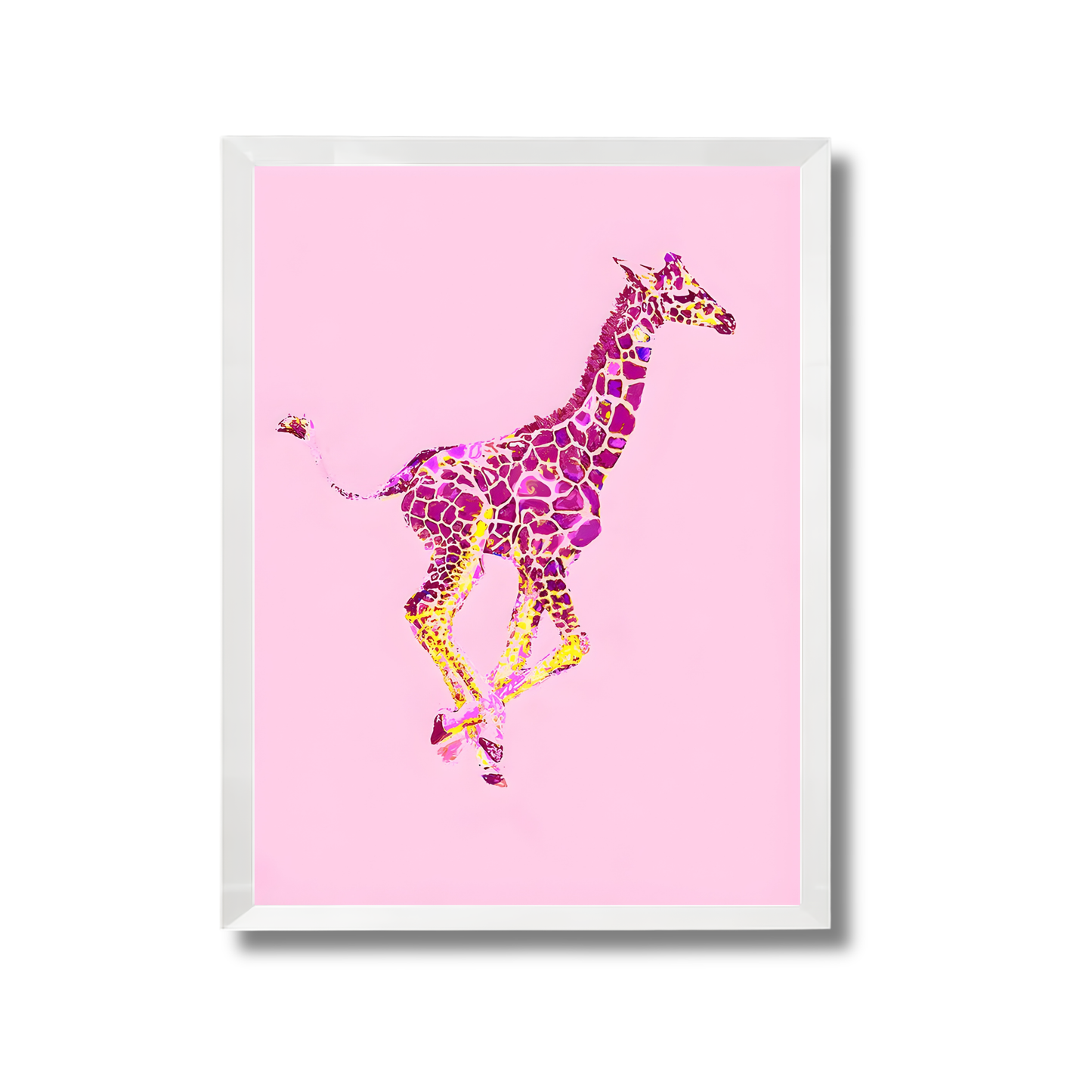 Pink Baby Giraffe Girly Poster #488