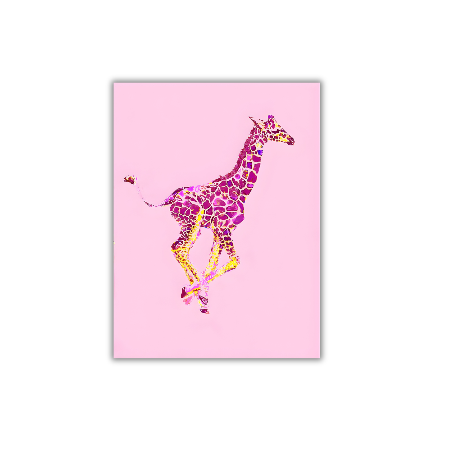 Pink Baby Giraffe Girly Poster #488