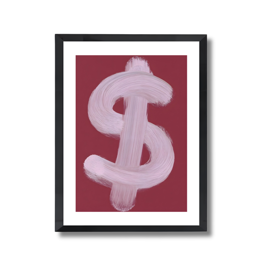pink dollar sign Girly Poster #502