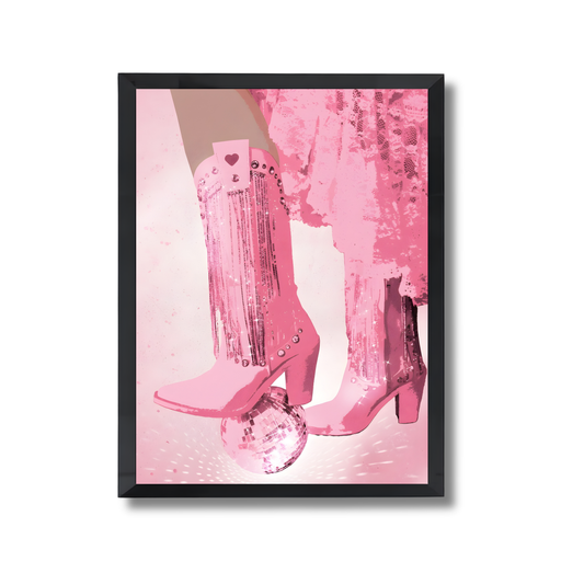 Funky Disco Cowgirl Girly Poster #513