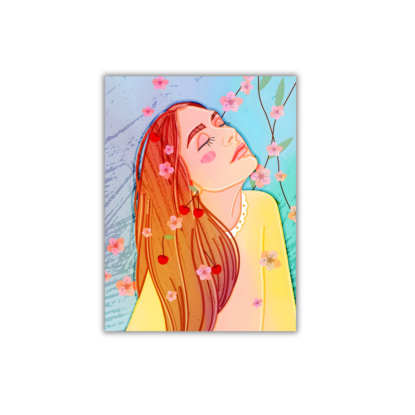 Girl with flowers Girly Poster #515