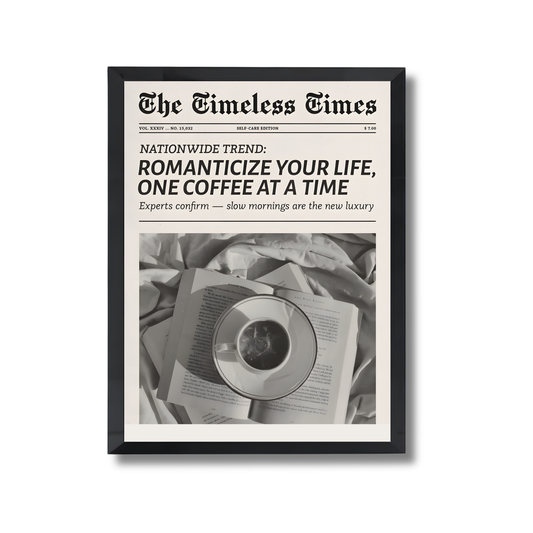 Coffee Newspaper Girly Poster #518