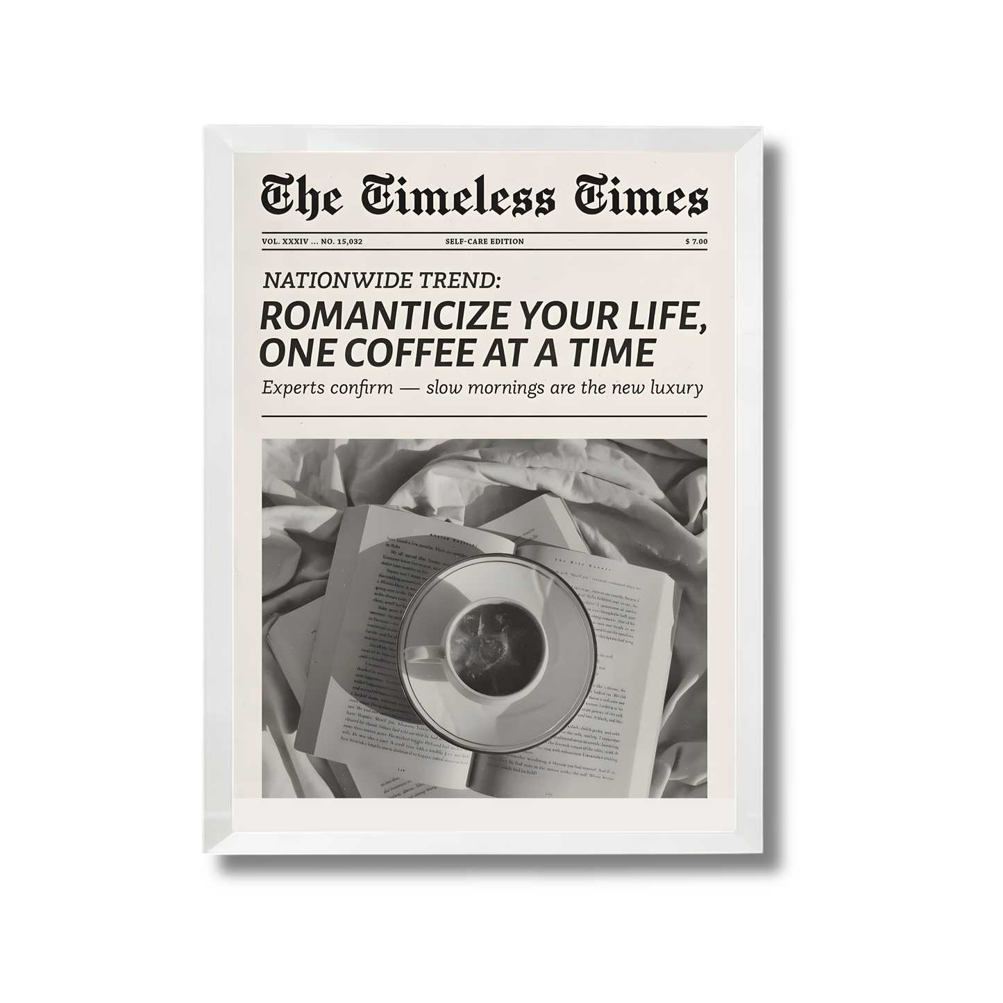 Coffee Newspaper Girly Poster #518