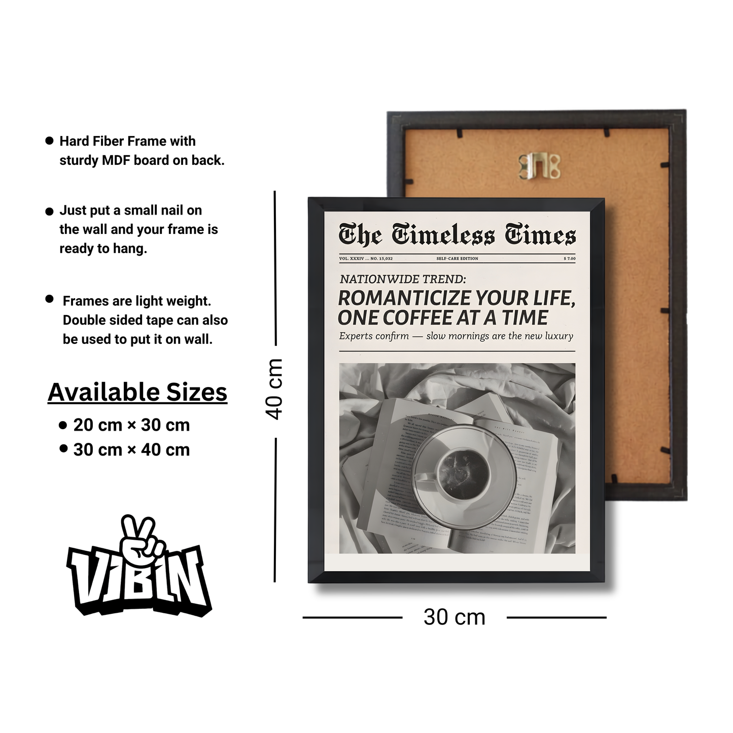 Coffee Newspaper Girly Poster #518