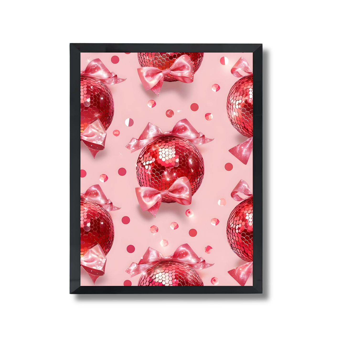 Coquette Disco Balls 2 Pattern Girly Poster #521
