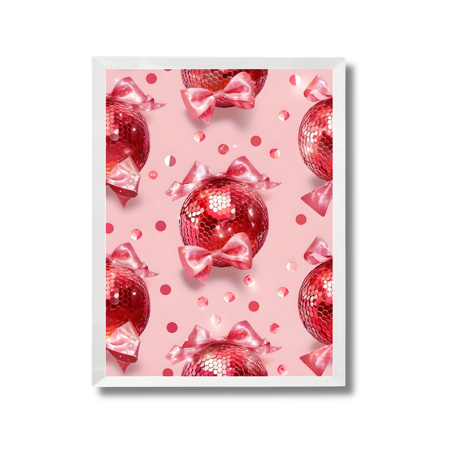 Coquette Disco Balls 2 Pattern Girly Poster #521