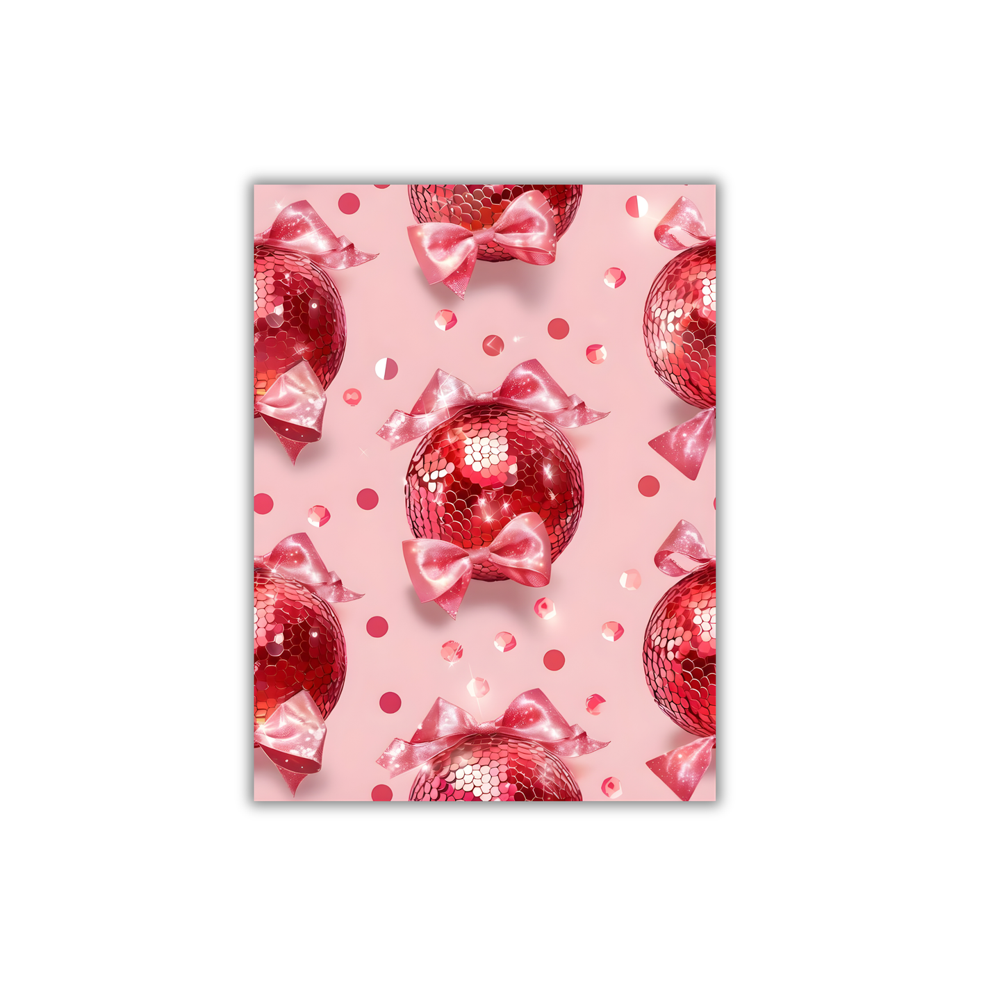 Coquette Disco Balls 2 Pattern Girly Poster #521
