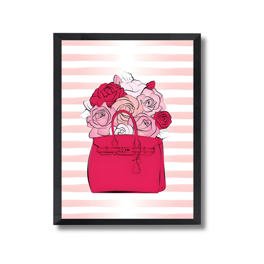 Pink Blooming Bag Girly Poster #523