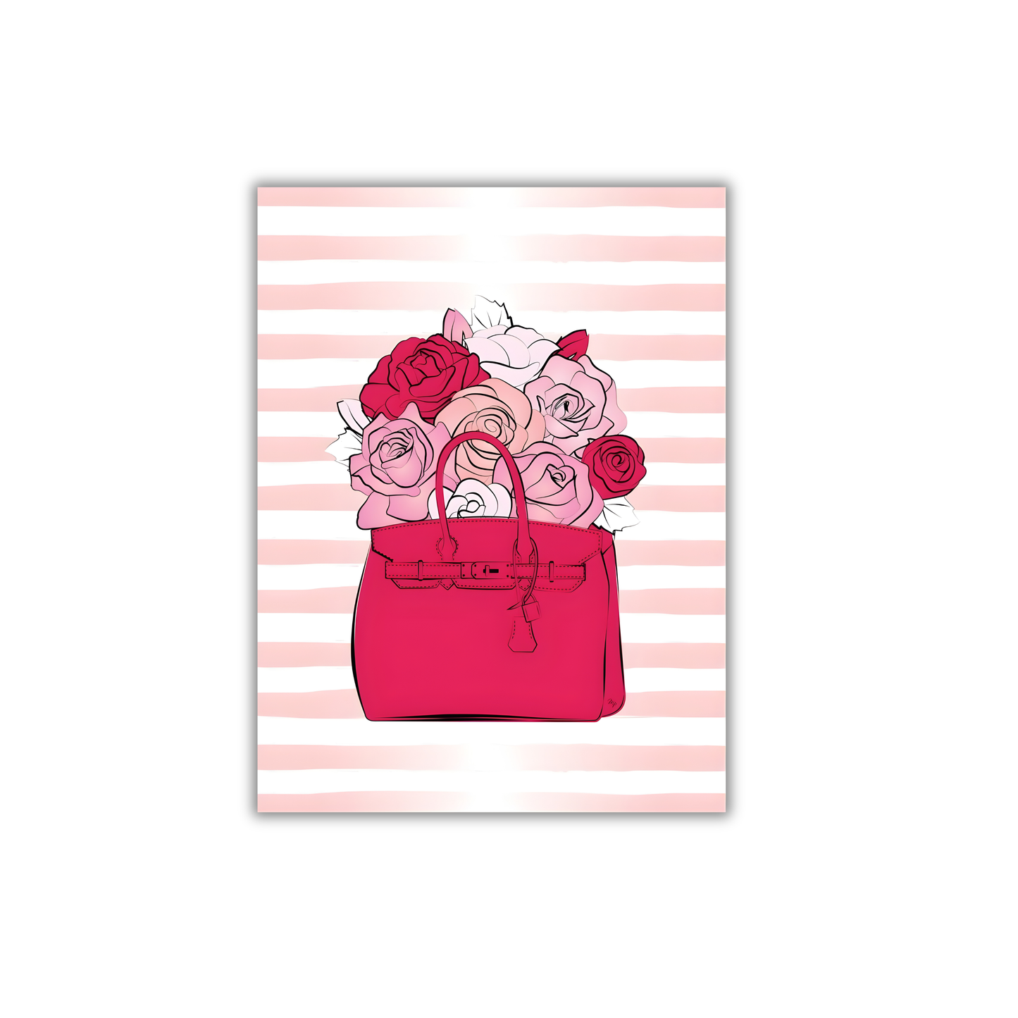 Pink Blooming Bag Girly Poster #523