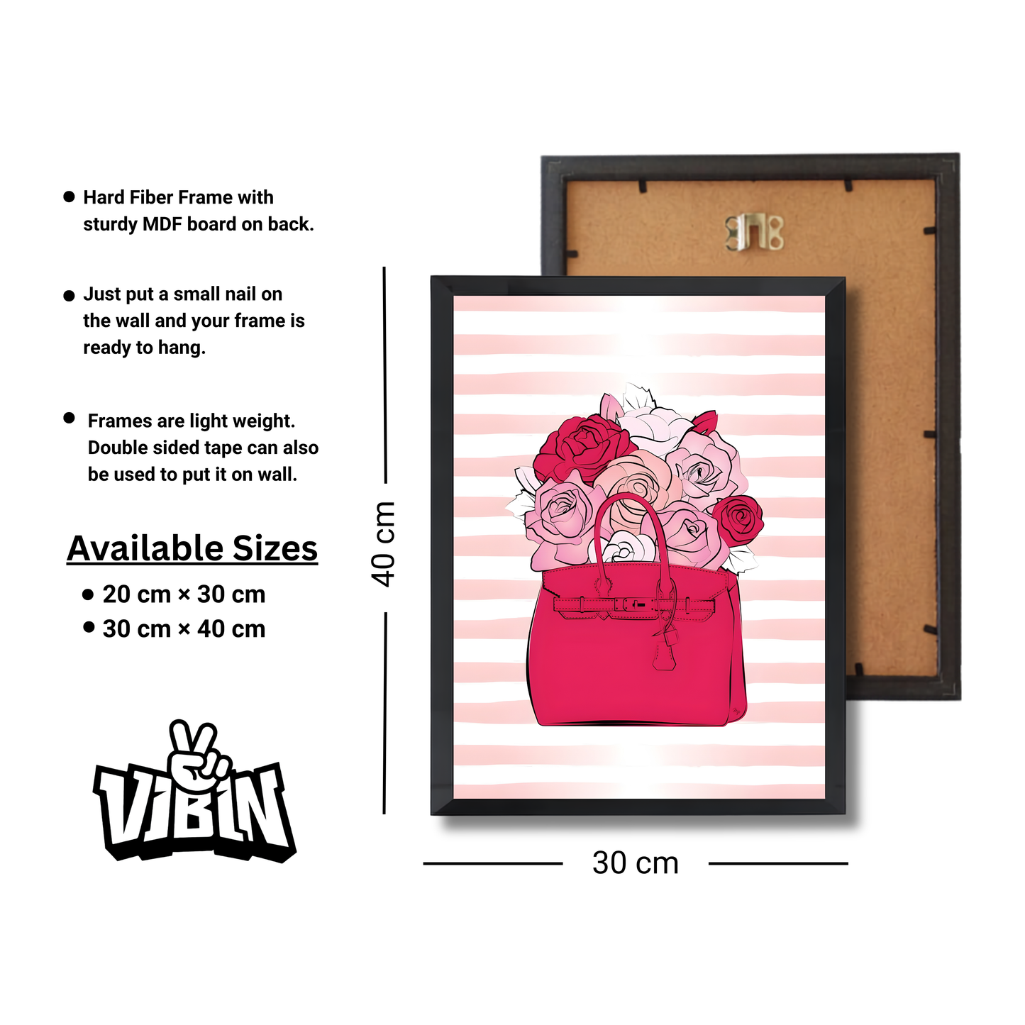 Pink Blooming Bag Girly Poster #523