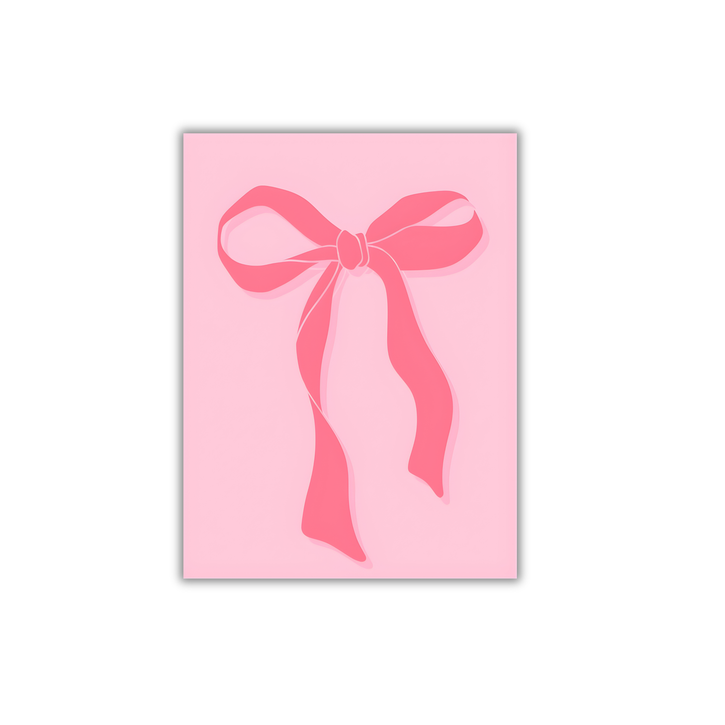 Pink Bow On Pink Background Girly Poster #524