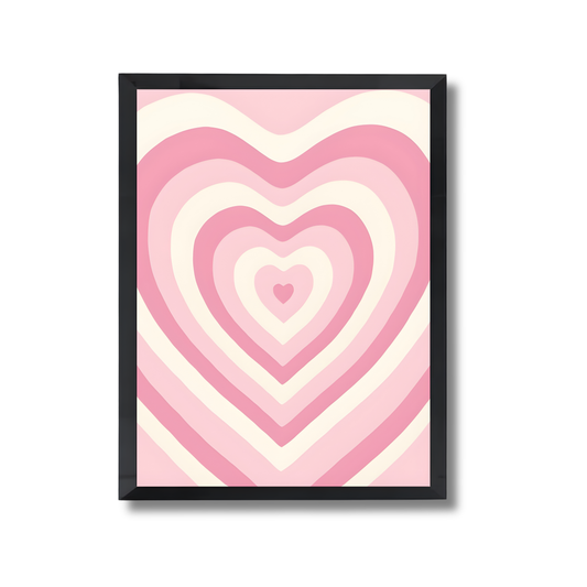 pink heart aesthetic Girly Poster #526
