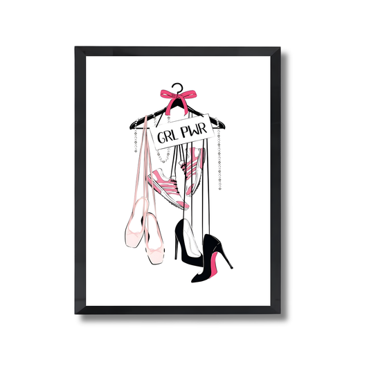 Grl Pwr Hanging Shoes Girly Poster #529