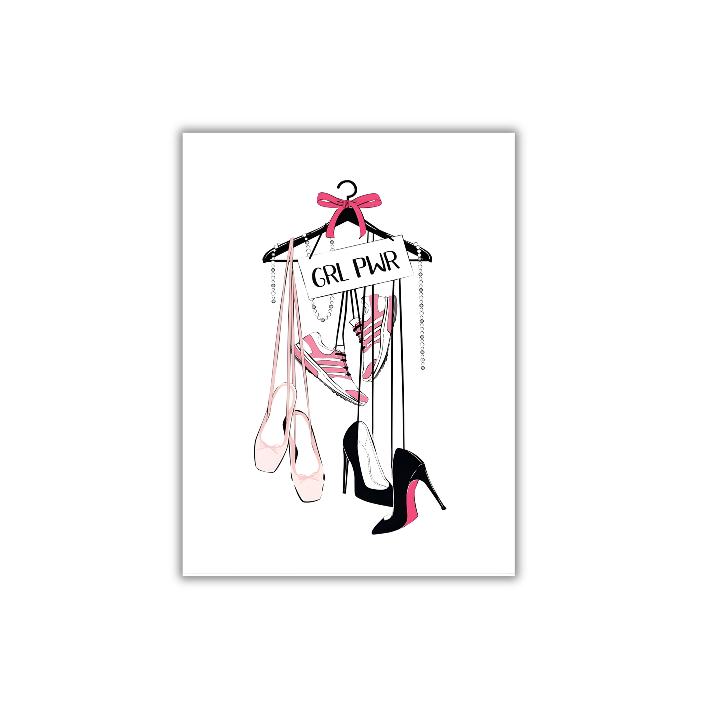 Grl Pwr Hanging Shoes Girly Poster #529