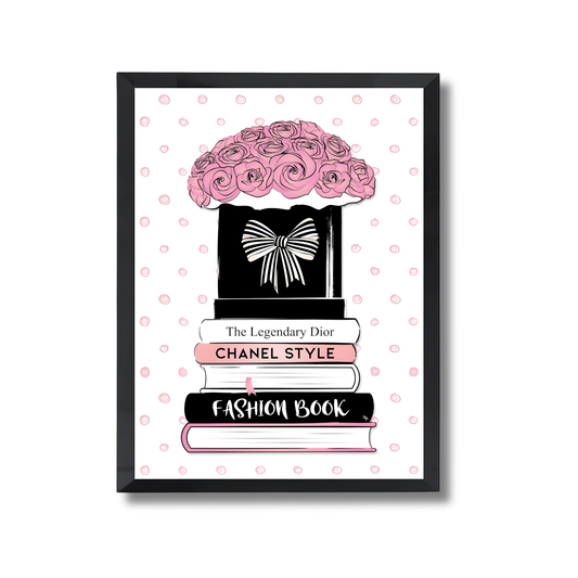 Roses & Fashion Books Girly Poster #530