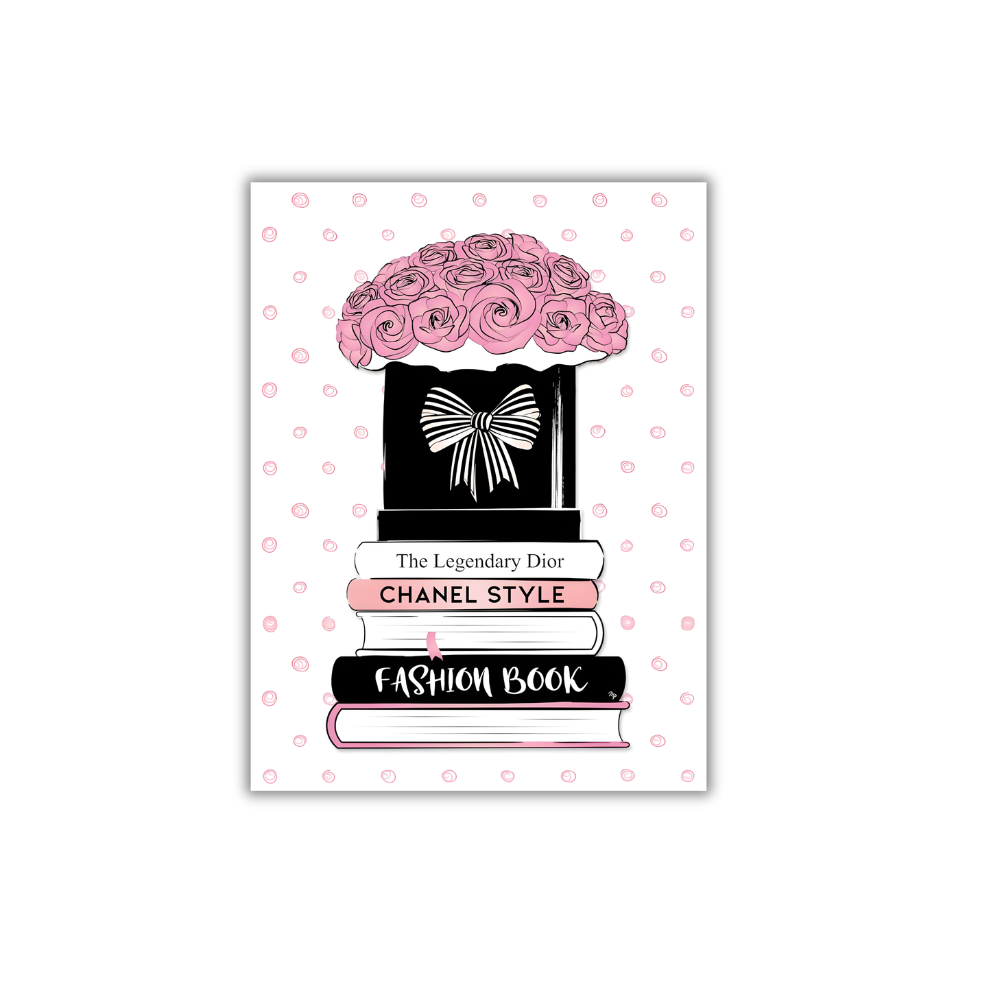 Roses & Fashion Books Girly Poster #530