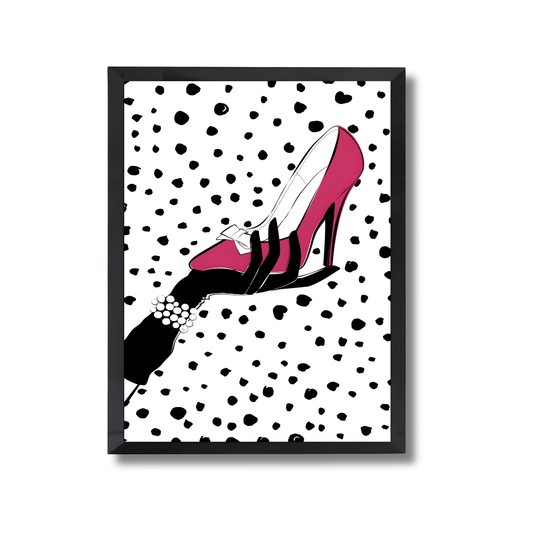 Holding Pink Shoe Girly Poster #533