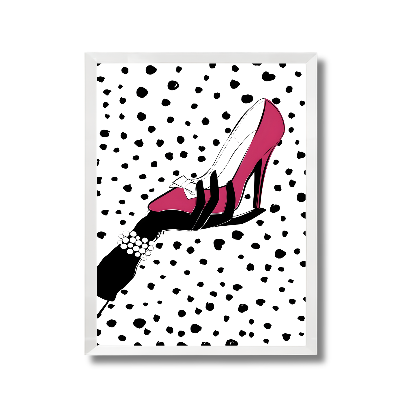Holding Pink Shoe Girly Poster #533