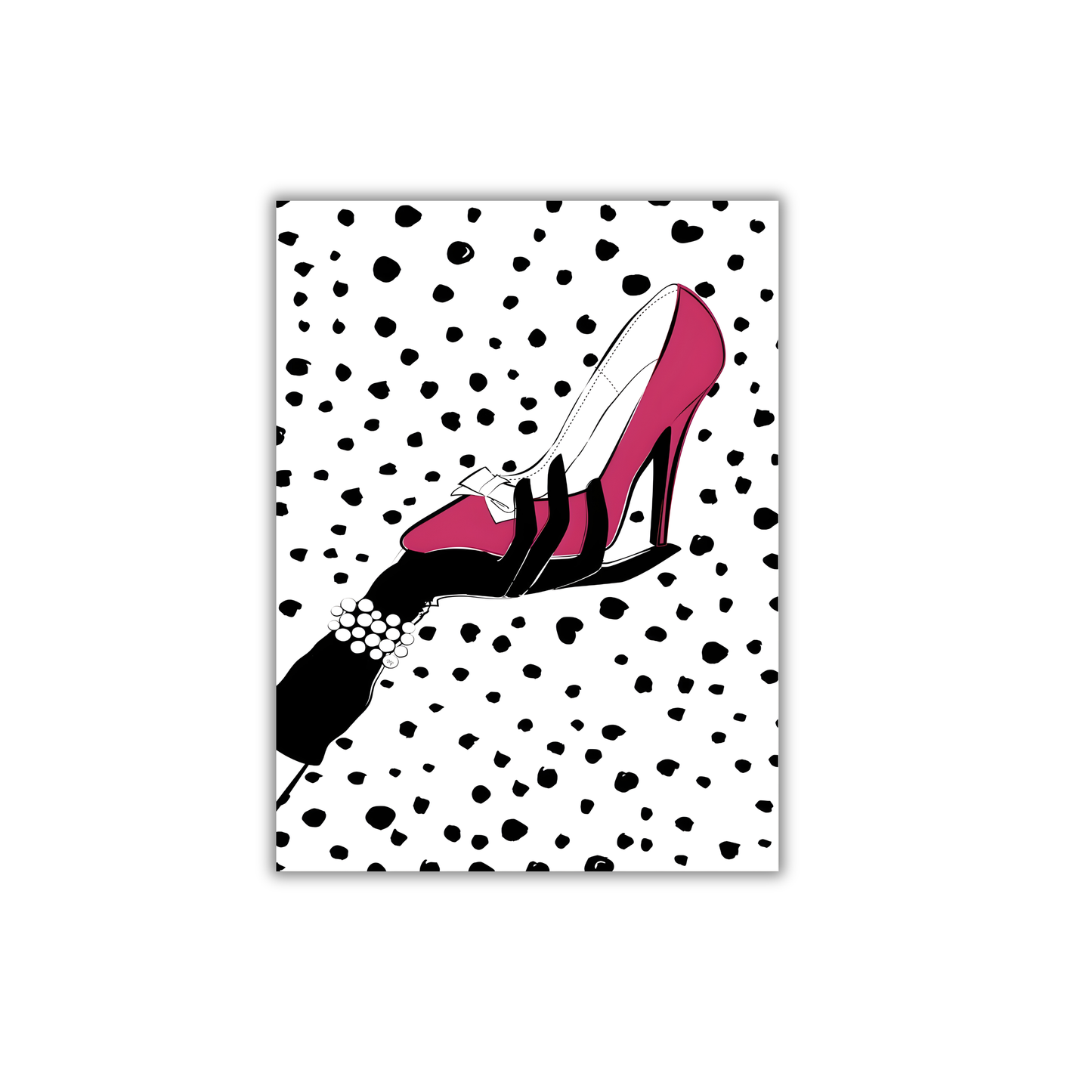 Holding Pink Shoe Girly Poster #533