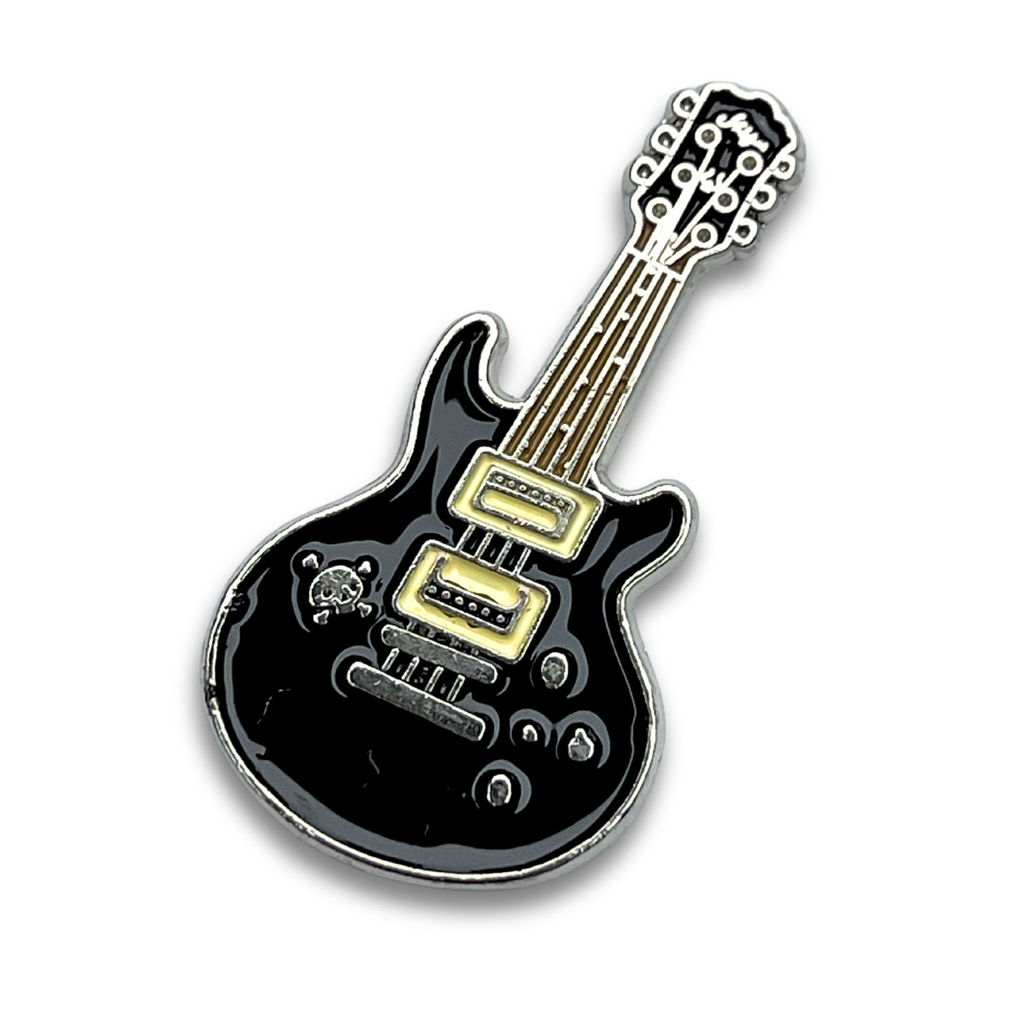 Black Guitar Metal Phone Sticker With 3M Sticky Backing
