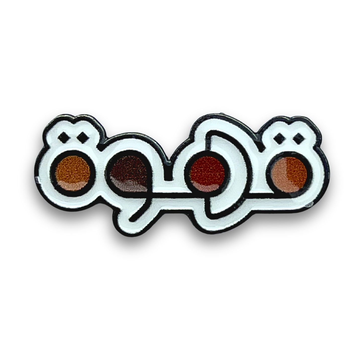 coffee-bean-shaped lettering Metal Phone Sticker With 3M Sticky Backing