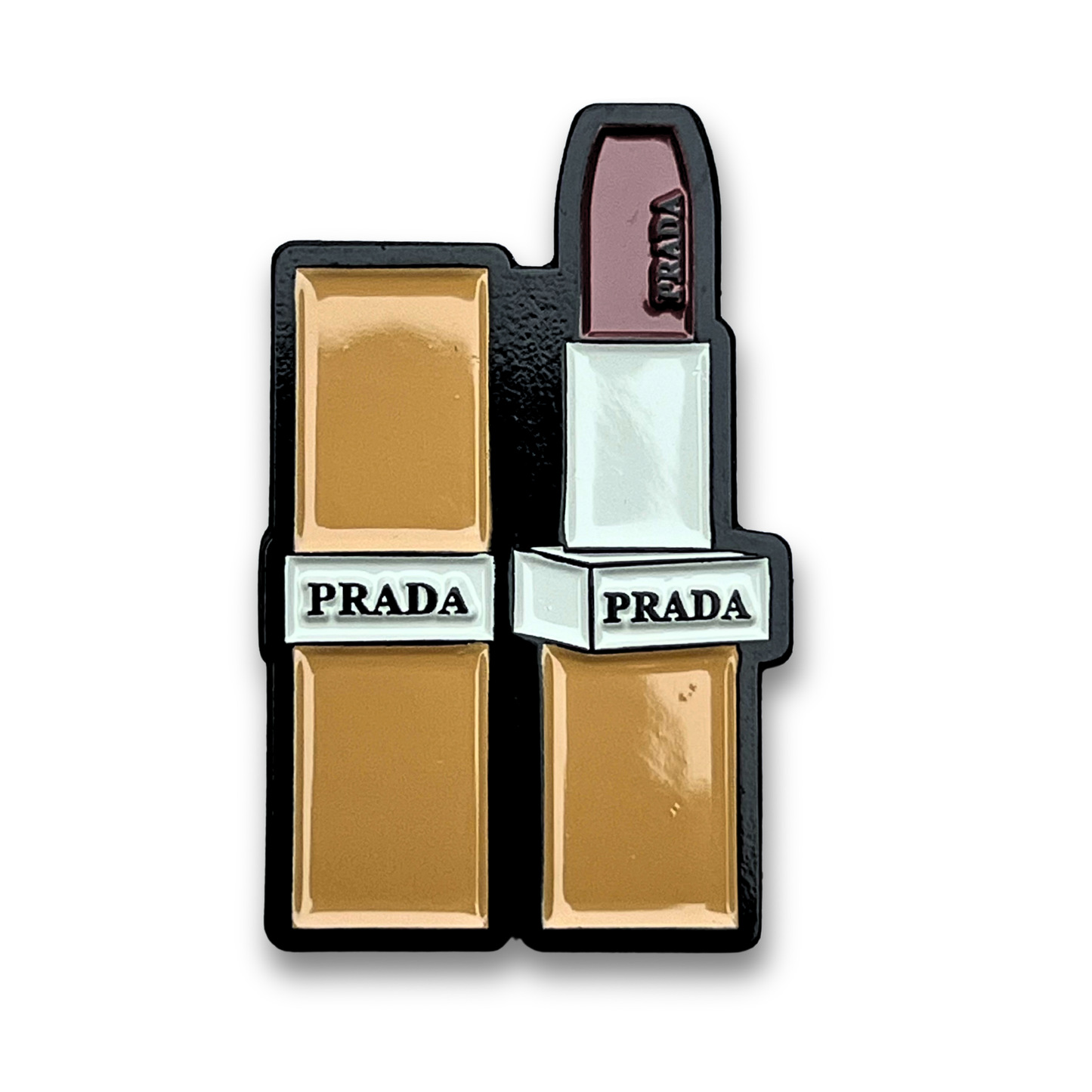 Prada lipstick Metal Phone Sticker With 3M Sticky Backing