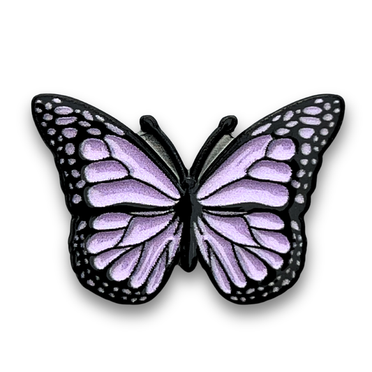 purple butterfly Metal Phone Sticker With 3M Sticky Backing