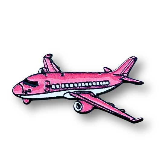 pink airplane Metal Phone Sticker With 3M Sticky Backing