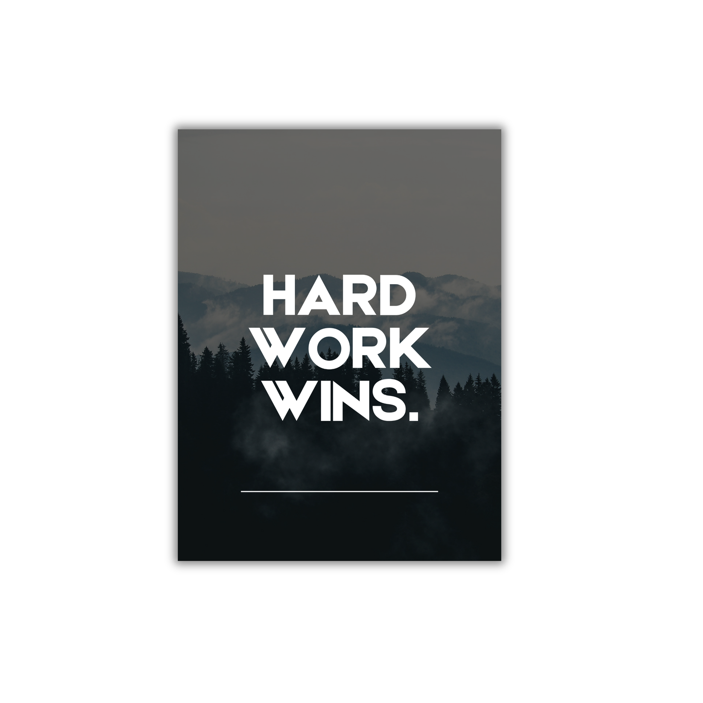 Hard work wins Motivational Poster #580