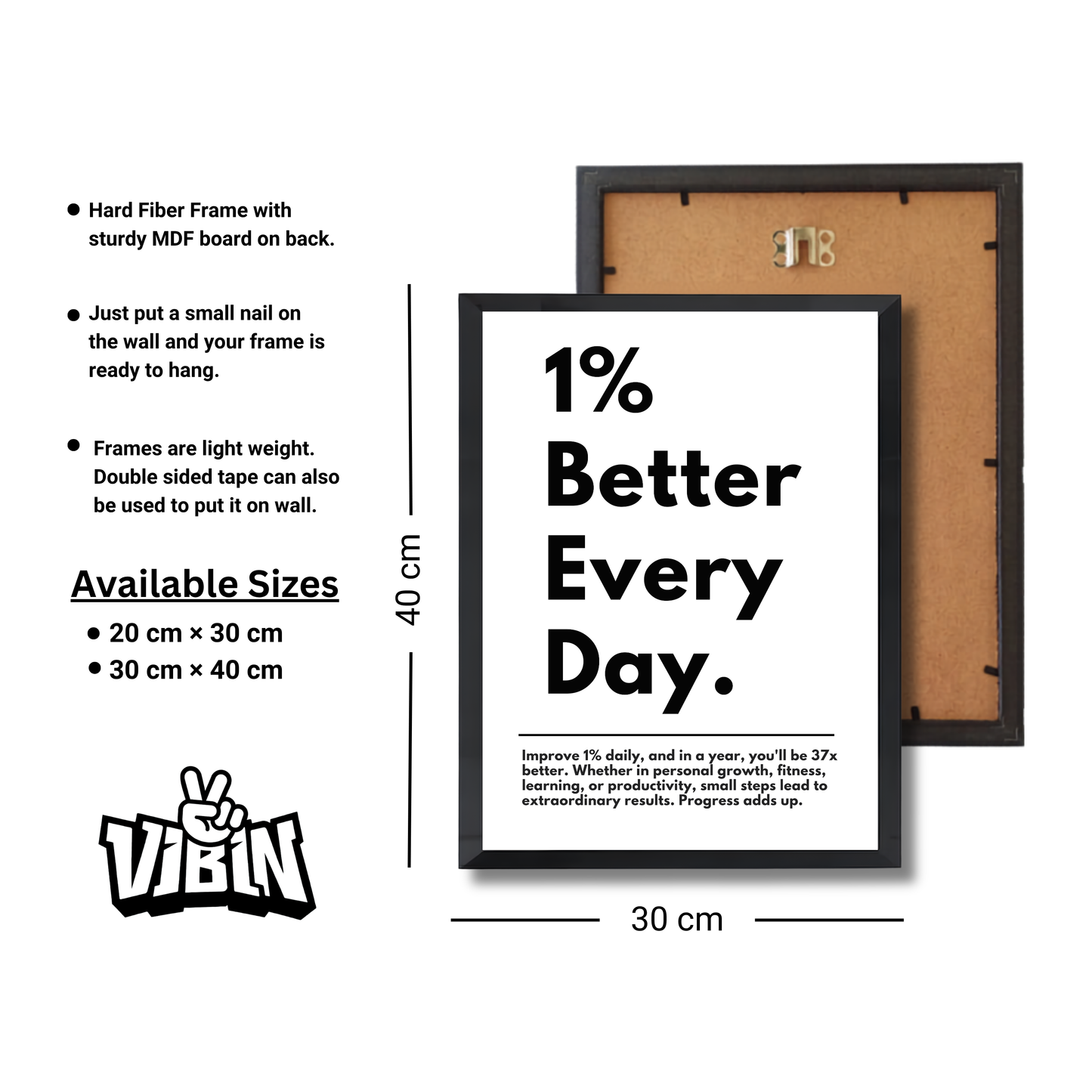 1% Better Every Day Motivational Poster #593
