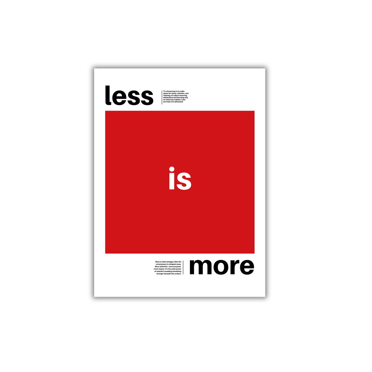 Less is More Motivational Poster #598