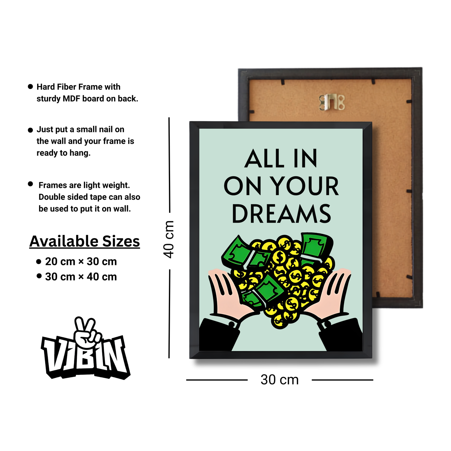 ALL IN
ON YOUR DREAMS Motivational Poster #609