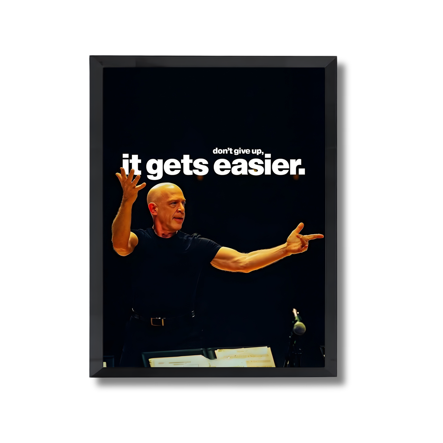 don't give up, it gets easier. Motivational Poster #616