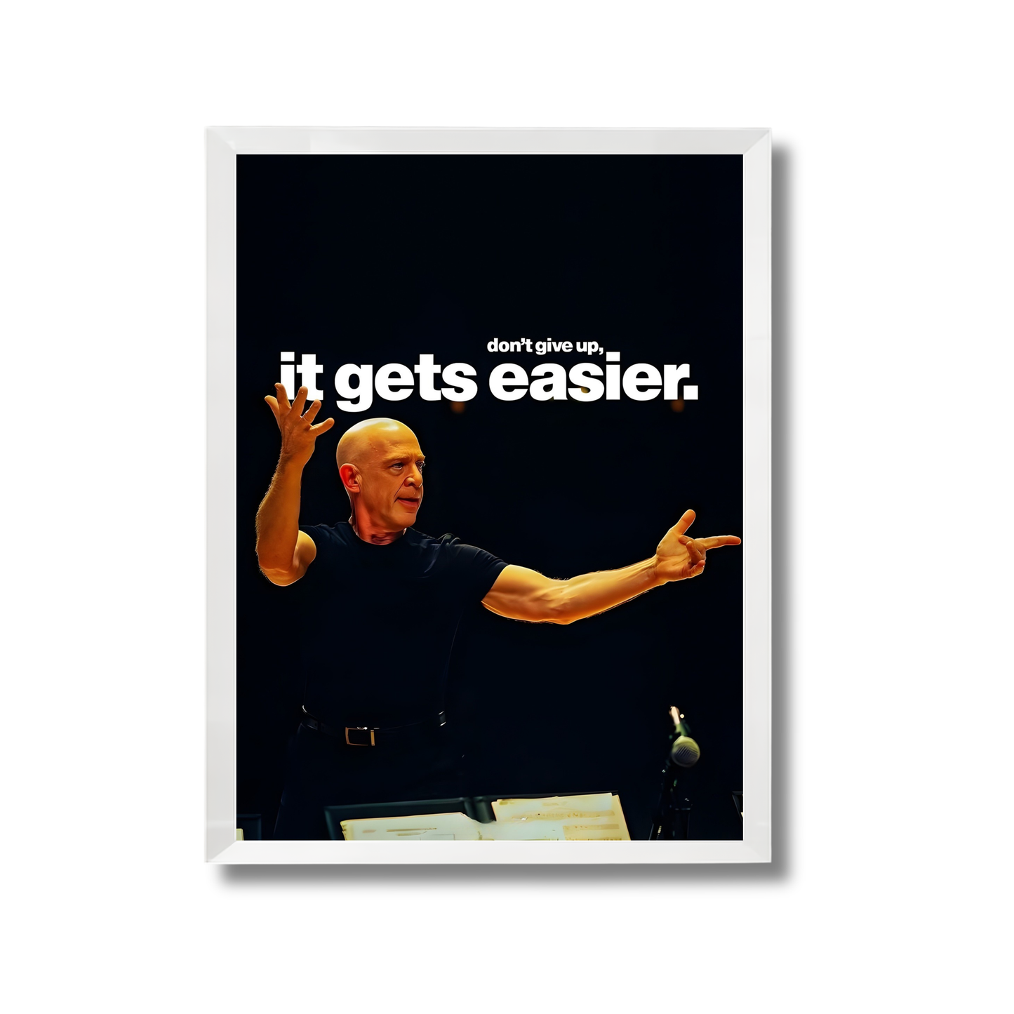 don't give up, it gets easier. Motivational Poster #616