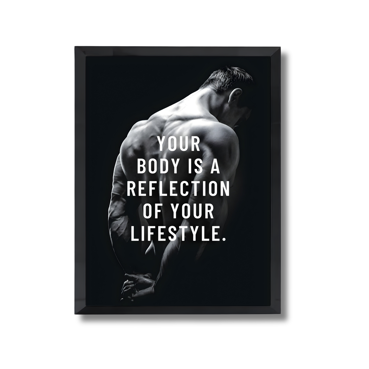 YOUR BODY IS A REFLECTION OF YOUR LIFESTYLE. Motivational Poster #620
