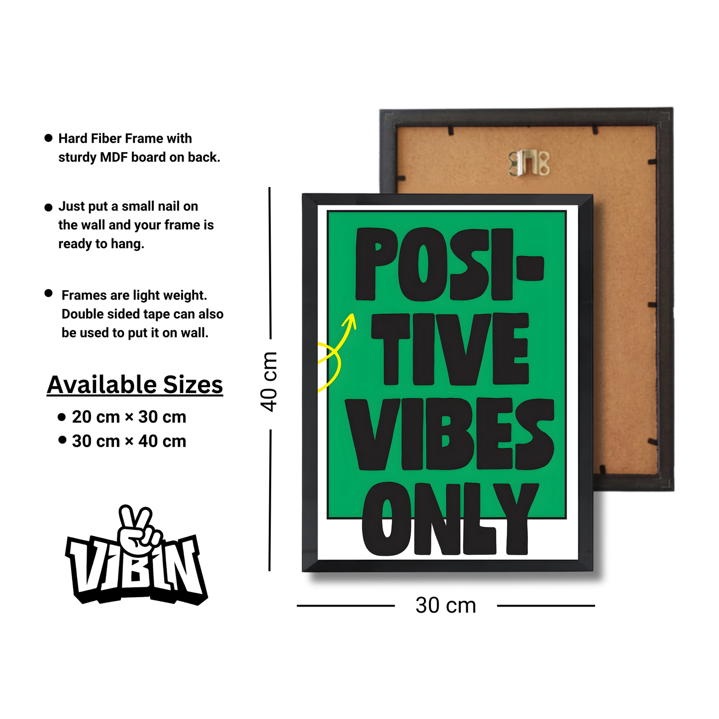 Positive vibes only Motivational Poster #636