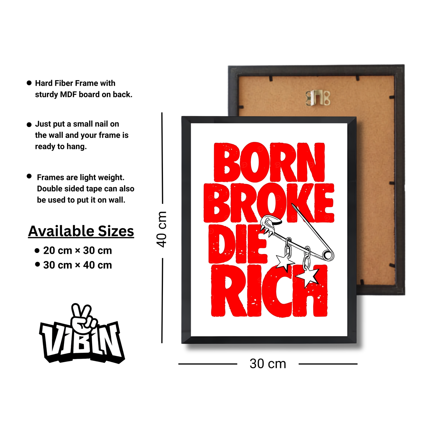 born broke,die rich Motivational Poster #642