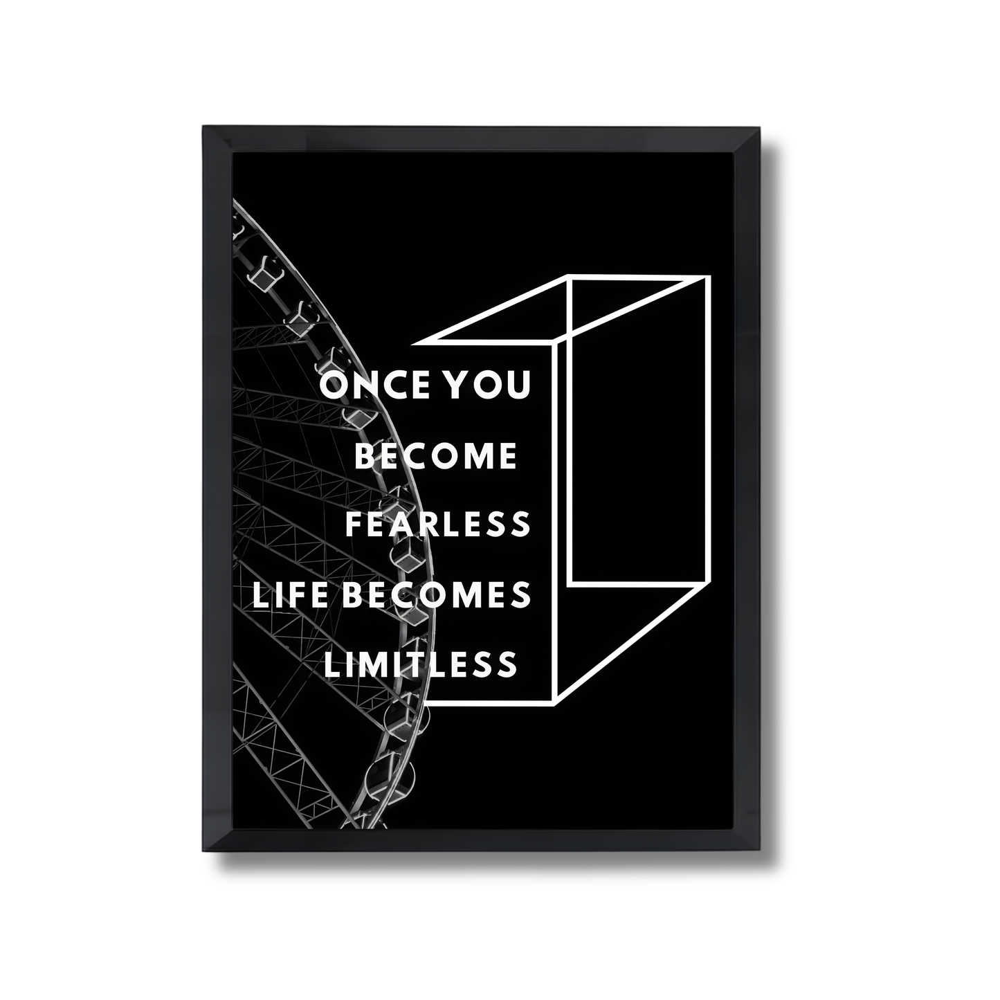once you become fearless,life becomes limitless Motivational Poster #644