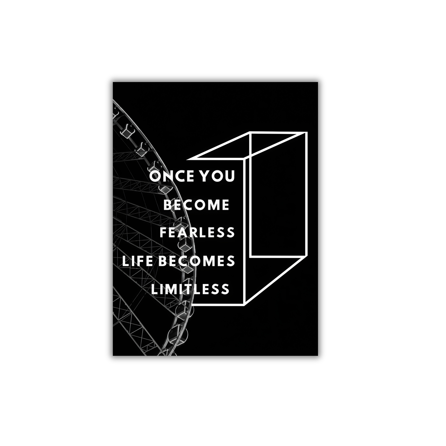 once you become fearless,life becomes limitless Motivational Poster #644