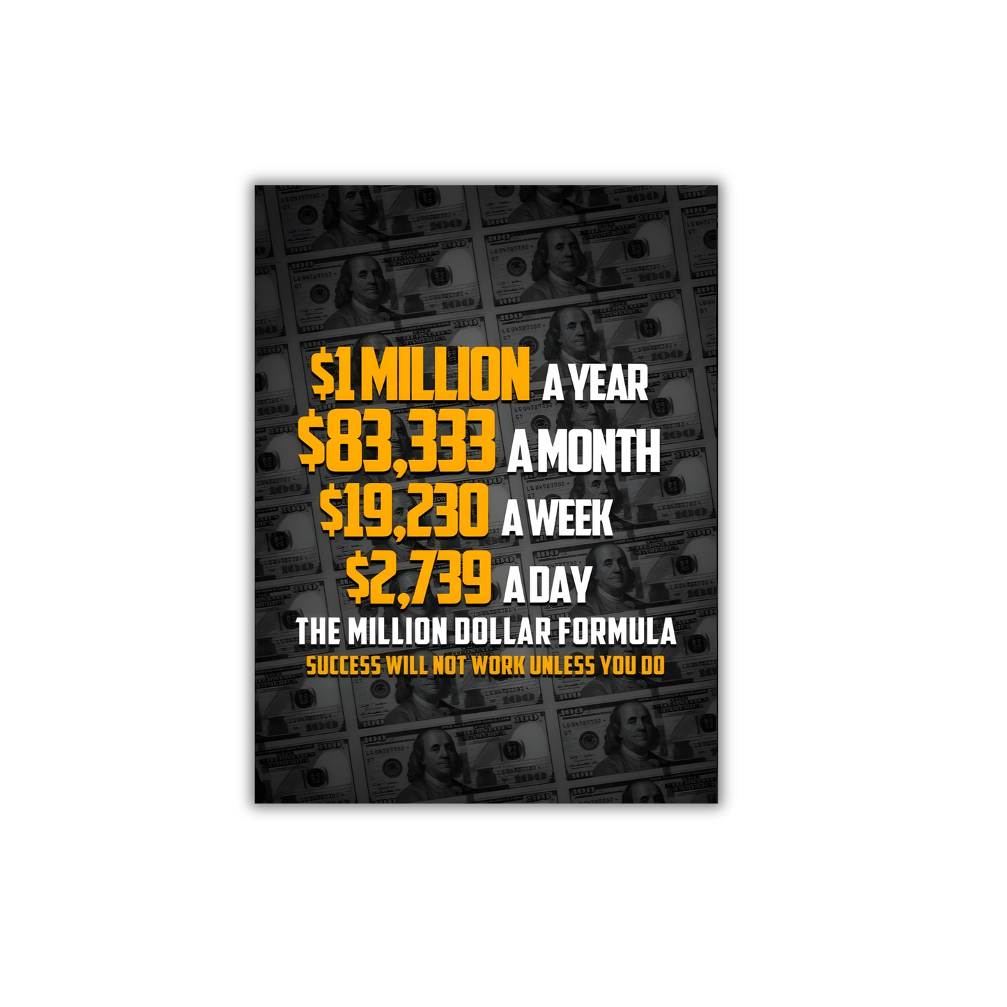 the million dollar formula Motivational Poster #655